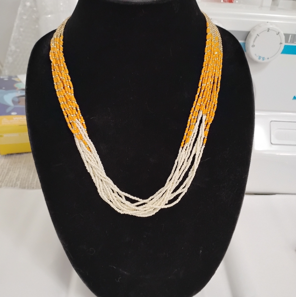 Target multi strand seeded necklace